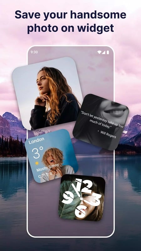 color-widgets-mod-apk-2 Lưu những tấm ảnh đẹp để nhiều widget bằng hình ảnh trong Color Widgets MOD APK