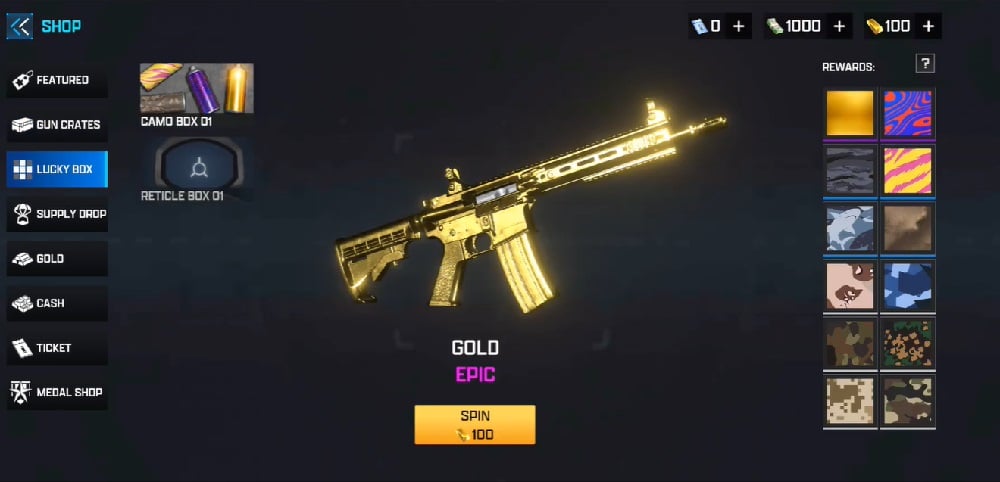 gun-builder-elite-2-mod-apk-5 Có thể chọn và thay thế màu sắc cho khẩu súng của bạn trong Gun Builder ELITE 2 MOD APK