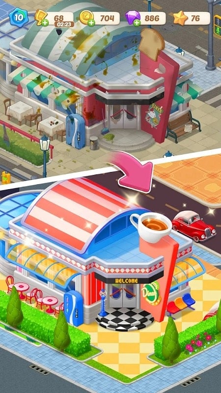 Happy Merge Cafe mod apk free