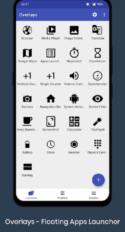 Overlays Floating Launcher mod