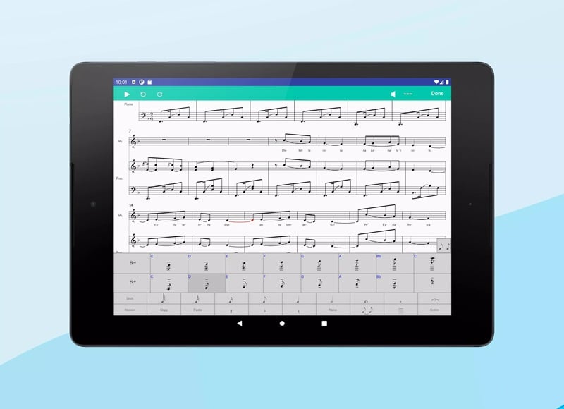 score-creator-mod-apk-4 Sử dụng nhiều ký hiệu hiệu âm nhạc để tạo ra nhiều bản nhạc hay trong Score Creator MOD APK