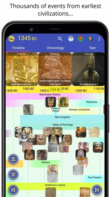 Nhiều sự kiện lịch sử nổi bật từ khi bắt đầu cho đến nay trong World History Atlas MOD APK