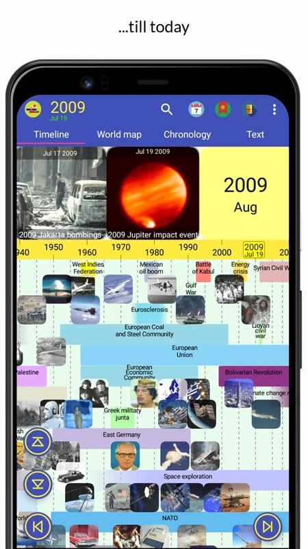 Tìm hiểu các sự kiện lịch nhân loại thông qua bản đồ được cung cấp trong World History Atlas MOD APK