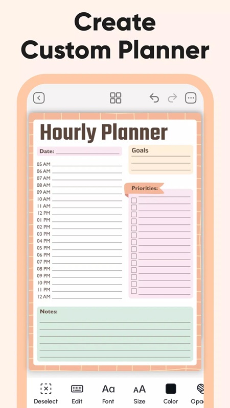 daily-planner-and-journal-mod-apk-4 Tạo và lập kế hoạch hàng ngày, hàng tuần, hàng tháng trong Daily Planner and Journal MOD APK