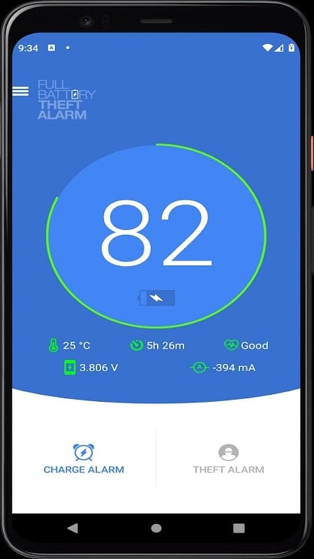Full Battery Theft Alarm mod