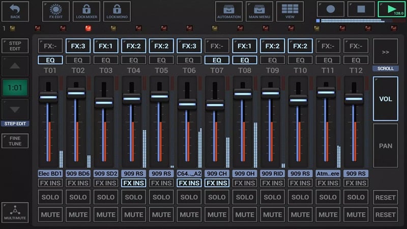 g-stomper-studio-mod-apk-5 Dễ dàng điều chỉnh các hiệu ứng khi sáng tác nhạc trong G-Stomper Studio MOD APK
