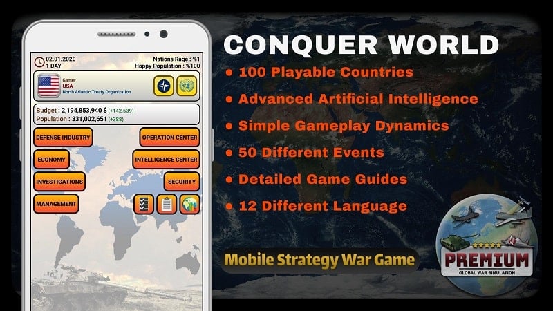 Global War Simulation PREMIUM mod