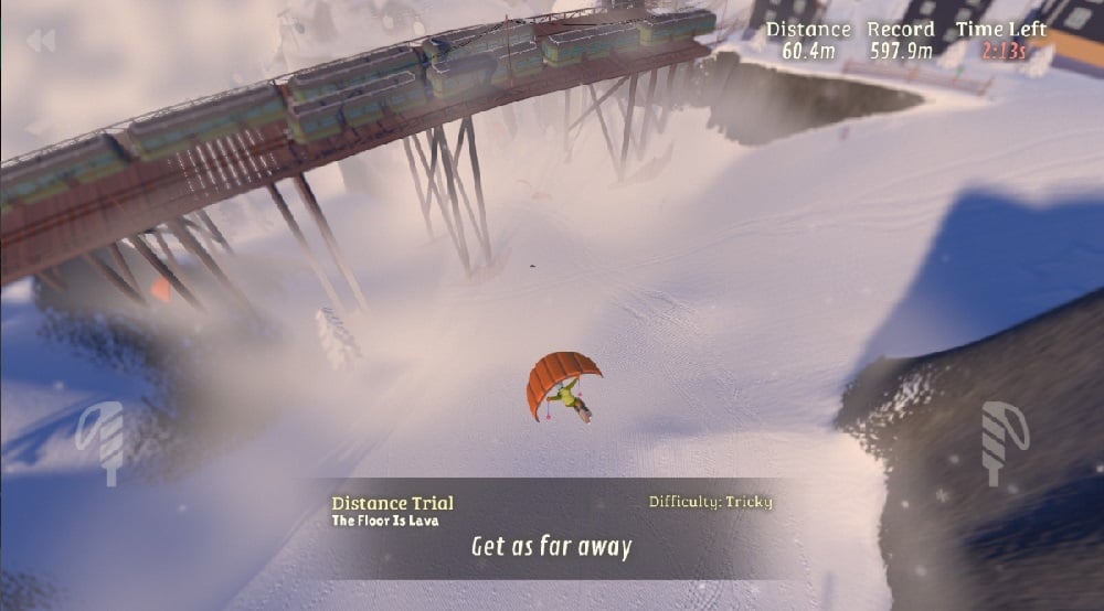 grand-mountain-adventure-2-mod-apk-2 Bay dù lượn khi bạn tăng tốc lên cao và muốn tiếp đất một cách an toàn trong Grand Mountain Adventure 2 MOD APK