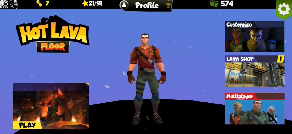hot-lava-floor-mod-apk-4 Giao diện đơn giản dễ thực hiện các thao tác trong Hot Lava Floor MOD APK