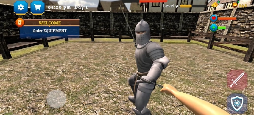 knight-shop-simulator-mod-apk Tham gia vào các trận đấu kiếm với người chơi khác trong Knight Shop Simulator MOD APK