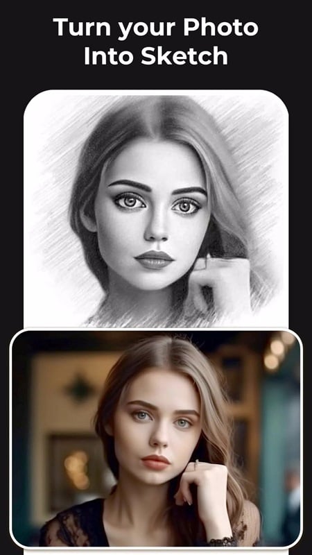 pencil-sketch-photo-editor-mod-apk-1 Biến những bức ảnh bình thường thành bản phác thảo bằng bút chì trên Pencil Sketch Photo Editor MOD APK