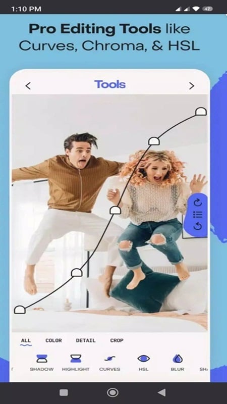 picsmaster-mod-apk-1 Các công cụ chỉnh sửa chuyên nghiệp như Curves, Chroma và HSL trong PicsMaster MOD APK