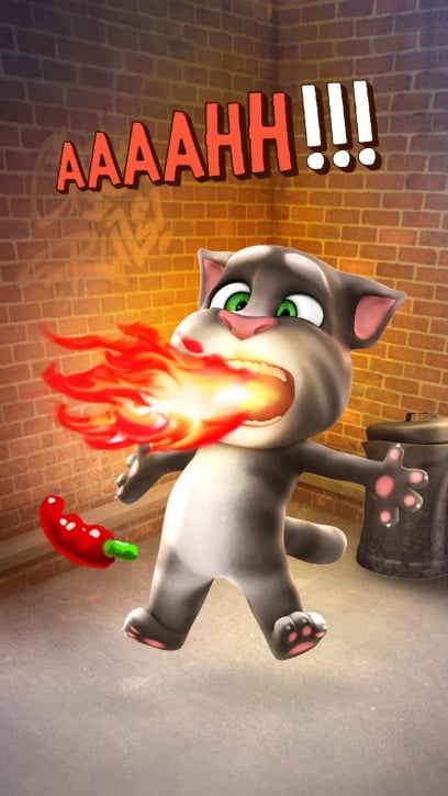 talking-tom-cat-mod-apk-2 Xem biểu cảm của chú mèo khi cho ăn những món khó ăn trong Talking Tom Cat MOD APK