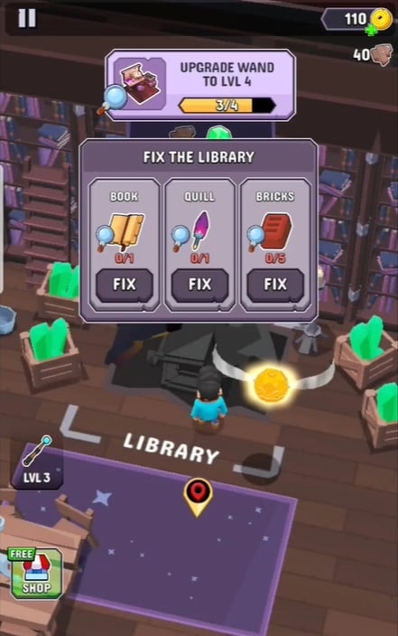 wizario-mod-apk-2 Khôi phục lại những cố máy sản xuất vật phẩm trong Wizario MOD APK