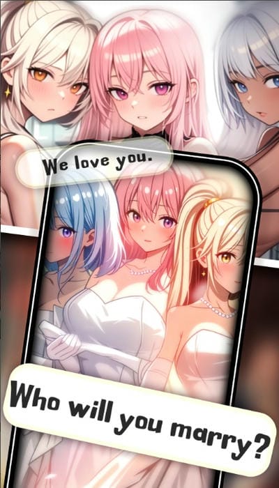 anime-girlfriend-school-harem-mod-apk Trò chuyện với những cô gái mà bạn yêu thích trong Anime Girlfriend School Harem MOD APK