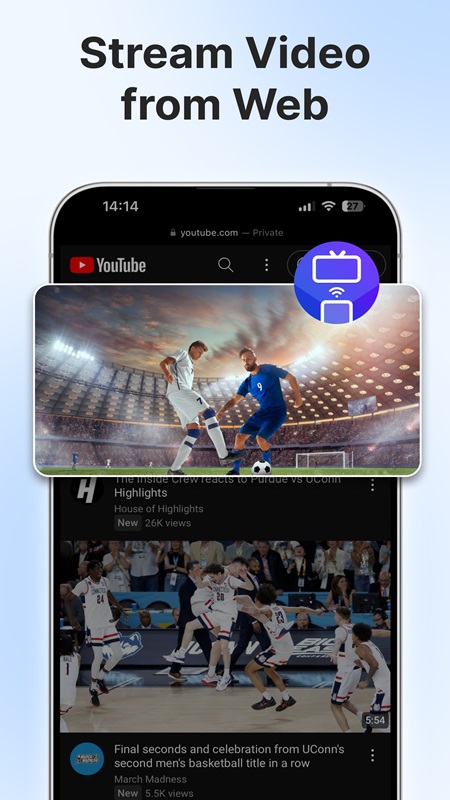 Khám phá tính năng truyền phát video từ web trong CastDuo MOD APK