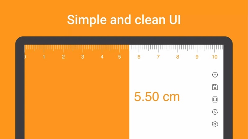 digital-ruler-mod-apk-1 Được thiết kế giao diện đơn giản dựa trên mô hình chiếc thước kẻ vật lý trong Digital Ruler MOD APK