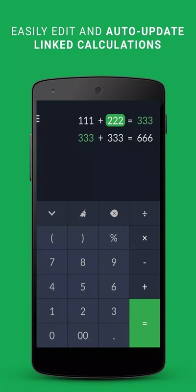 Dễ dàng chỉnh sửa và tự động cập nhật các tính toán liên kết trong FlexCalc MOD APK