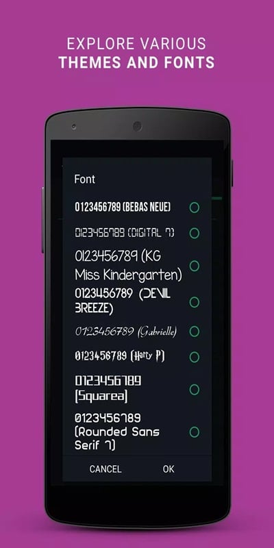 Đa dạng các phông chữ độc đáo cho bạn lựa chọn trong FlexCalc MOD APK