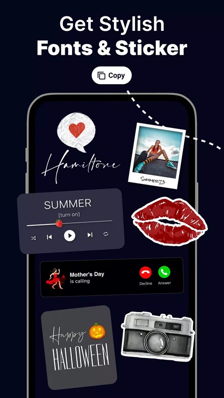 fontly-mod-apk-2 Khám phá nhiều nhãn dán và Giphy độc đáo trong Fontly MOD APK