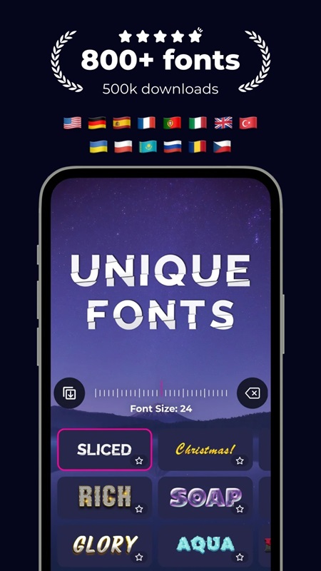 fontly-mod-apk-5 Thay đổi màu sắc cho các phông chữ để tạo cảm giác mới mẻ hơn trong Fontly MOD APK