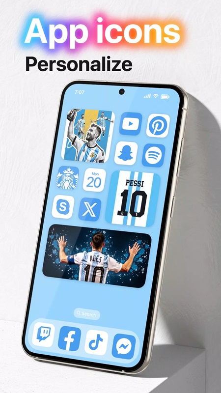 launcher-os-mod-apk-2 Sáng tạo các biểu tượng ứng dụng và đồng bộ màu sắc của chúng với hình nền trong Launcher OS MOD APK