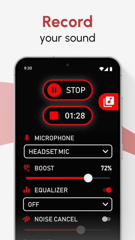 microphone-amplifier-mod-apk-10 Công cụ ghi âm với chất lượng âm thanh cao trong Microphone Amplifier MOD APK