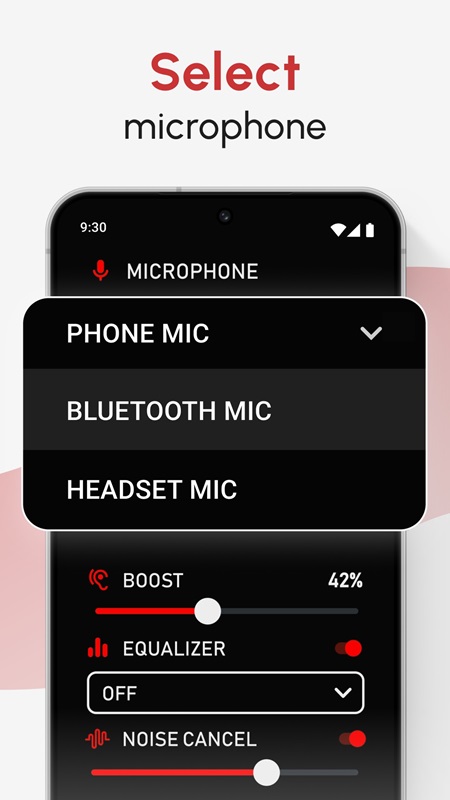 microphone-amplifier-mod-apk-9 Dễ dàng lựa chọn các chế độ mic phù hợp trong Microphone Amplifier MOD APK
