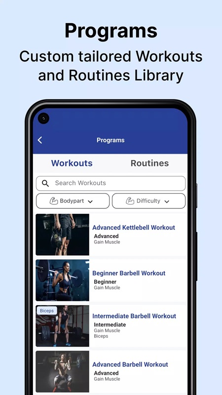 musclewiki-mod-apk-5 Thiết kế thư viện bài tập và xây dựng thói quen luyện tập trong MuscleWiki MOD APK
